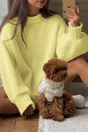 Vida | Dames Drop Shoulder Chunky Brei Trui Lange Mouwen