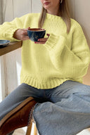 Vida | Dames Drop Shoulder Chunky Brei Trui Lange Mouwen