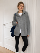 Violeta | Dames Hoge Kraag Lange Mouwen Oversized Rits Cardigan