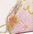 Wanda | Dames Bloemige Geborduurde Pailletten Schoudertas Clutch Handtas