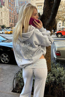 Ximena | Dames Sequin Hoodie met Kap en Lange Mouwen