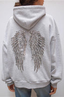 Ximena | Dames Sequin Hoodie met Kap en Lange Mouwen