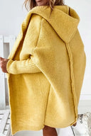 Yasmin | Dames Hooded Open Front Lange Gebreide Cardigan