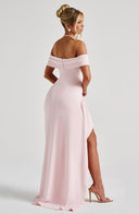Zelda | Dames Maxi Jurk met Rimpelbodice en Zij Drapering voor Herfst Feestelijke Party