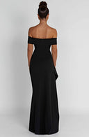 Zelda | Dames Maxi Jurk met Rimpelbodice en Zij Drapering voor Herfst Feestelijke Party