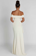 Zelda | Dames Maxi Jurk met Rimpelbodice en Zij Drapering voor Herfst Feestelijke Party