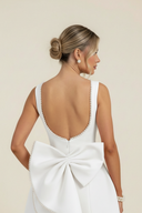 Zoe | Vrouwen Elegante Mouwloze Strik Rug Mini Cocktailjurk