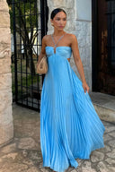 Nikki | Geplooide maxi-jurk