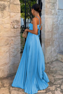Nikki | Geplooide maxi-jurk