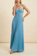 Nikki | Geplooide maxi-jurk