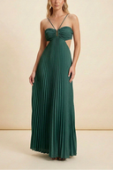 Nikki | Geplooide maxi-jurk