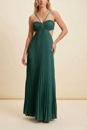 Nikki | Geplooide maxi-jurk