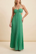 Nikki | Geplooide maxi-jurk