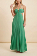 Nikki | Geplooide maxi-jurk