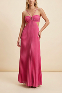 Nikki | Geplooide maxi-jurk