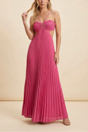 Nikki | Geplooide maxi-jurk