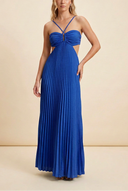 Nikki | Geplooide maxi-jurk