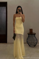 Melody | Dames Strapless Maxi Bruidsgast Jurk