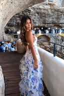 Hazel | Floral maxi dress with ruffles