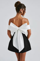 Jill | Dames Off-shoulder Mini Cocktailjurk met Strik