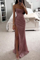 Kaliyah | Vrouwen Maxi Prom Dress met Hoge Splits en Pailletten