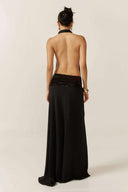 Senna | Dames Maxi Jurk met Open Rug en Pailletten Details