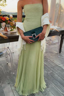 Rebecca | Groene strapless maxi-jurk