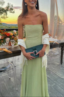 Rebecca | Groene strapless maxi-jurk