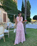 Elizabeth | Bloemenprint maxi-jurk