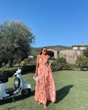 Elizabeth | Bloemenprint maxi-jurk