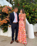 Elizabeth | Bloemenprint maxi-jurk