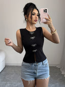 Marie | Tanktop met strikdetail