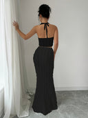 Scarlett | Haltertop en maxirok set