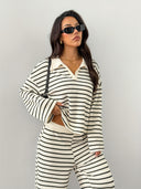 Riley | Tweedelige gestreepte loungewearset