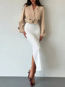 Nora | Korte trenchcoat