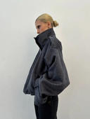 Maia | Dames Hoge Hals Knopen Front Wolmix Jas